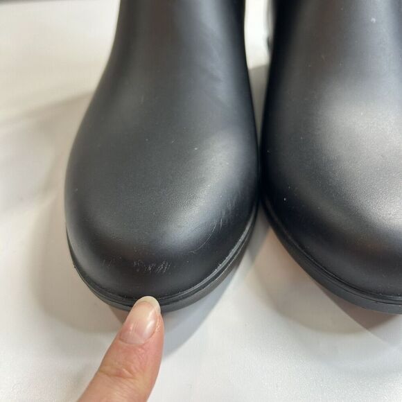 Sam Edelman Boots Women's 7 Tinsley Rubber Rain Boots Matte Black - Picture 3 of 8